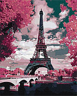 ПРЕМИУМ картина по номерам 40х50 на деревянном подрамнике "Магнолии в Париже" PBS28271