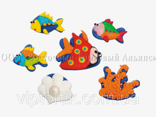 Фігурки з мастики — Набір "Рибки No4" — 30903, фото 1