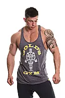 Спортивная мужская майка Golds Gym Muscle Joe Premium Stringer - Grey Marl М