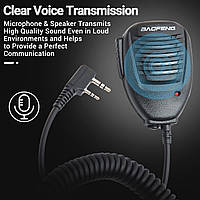 Мікрофонний динамік, мікрофон для рації Baofeng UV 5R Walkie Talkie Portable Ham Radio