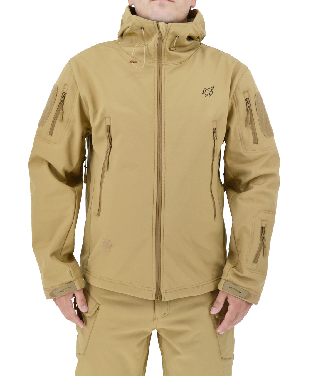 Тактична куртка Eagle Soft Shell JA-01 з флісом Пісочний (Койот)