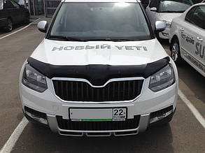 Дефлектор капоту (мухобійка) Skoda Yeti 2013- (шкода йети) SIM