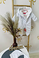 Дитячий комбінезон "Мінкі", плюшевий зимовий комбінезон для новонароджених Angelok-child