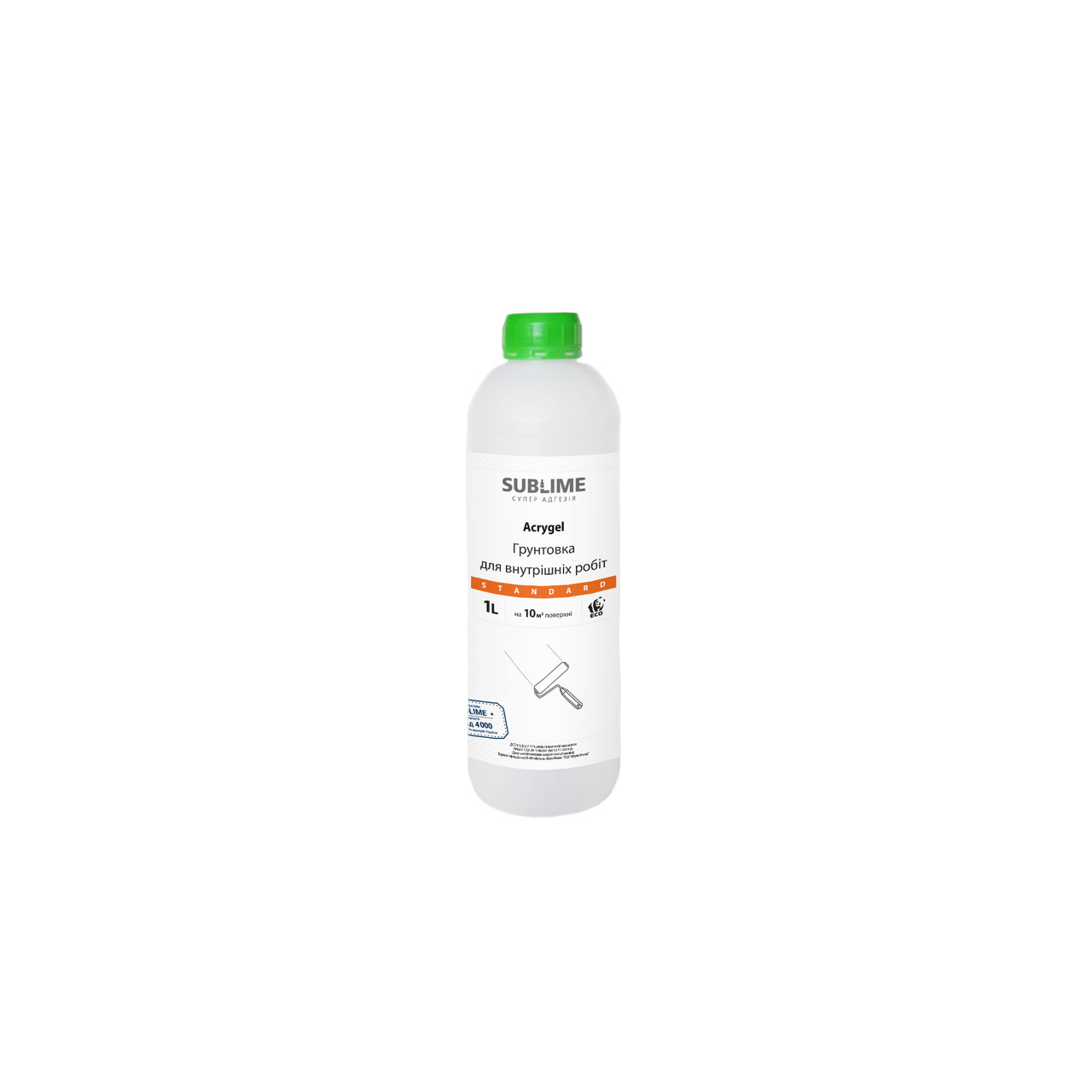 Грунтовка для внутрішніх робіт ACRYGEL Standard, 1 л