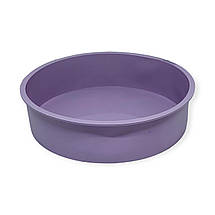 Силіконова форма Profsil Бісквітниця середня з гладким дном лавандова 20.5 см, фото 4