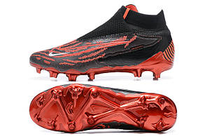 Eur39-45 бутси червоно-чорні Nike Gripknit Phantom GX Elite FG футбольні