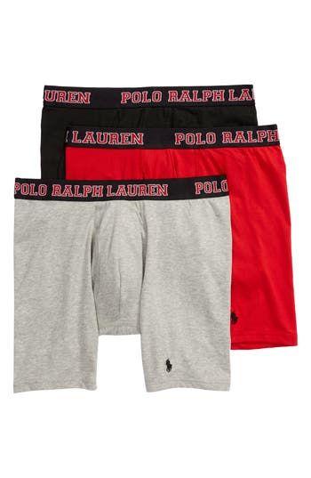 Чоловічі труси-боксери Polo Ralph Lauren Stretch Breathable Mesh Boxer Briefs,Сірий,Червоний,Чорний, р.XL - фото 1 - id-p1895887985