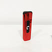 Запальничка електрична, електронна спіральна запальничка подарункова, сенсорна USB. Колір червоний, фото 4