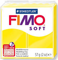 Полімерна глина пластика Фімо Fimo Soft лимонний 10 - 56гр