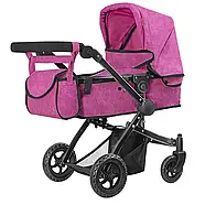 Коляска для ляльок 2 в 1 Carrello Maestro 9651B Rose Red Рожевий Акція до 04.05, фото 2