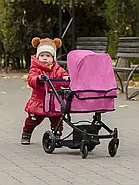 Коляска для ляльок 2 в 1 Carrello Maestro 9651B Rose Red Рожевий Акція до 04.05, фото 4