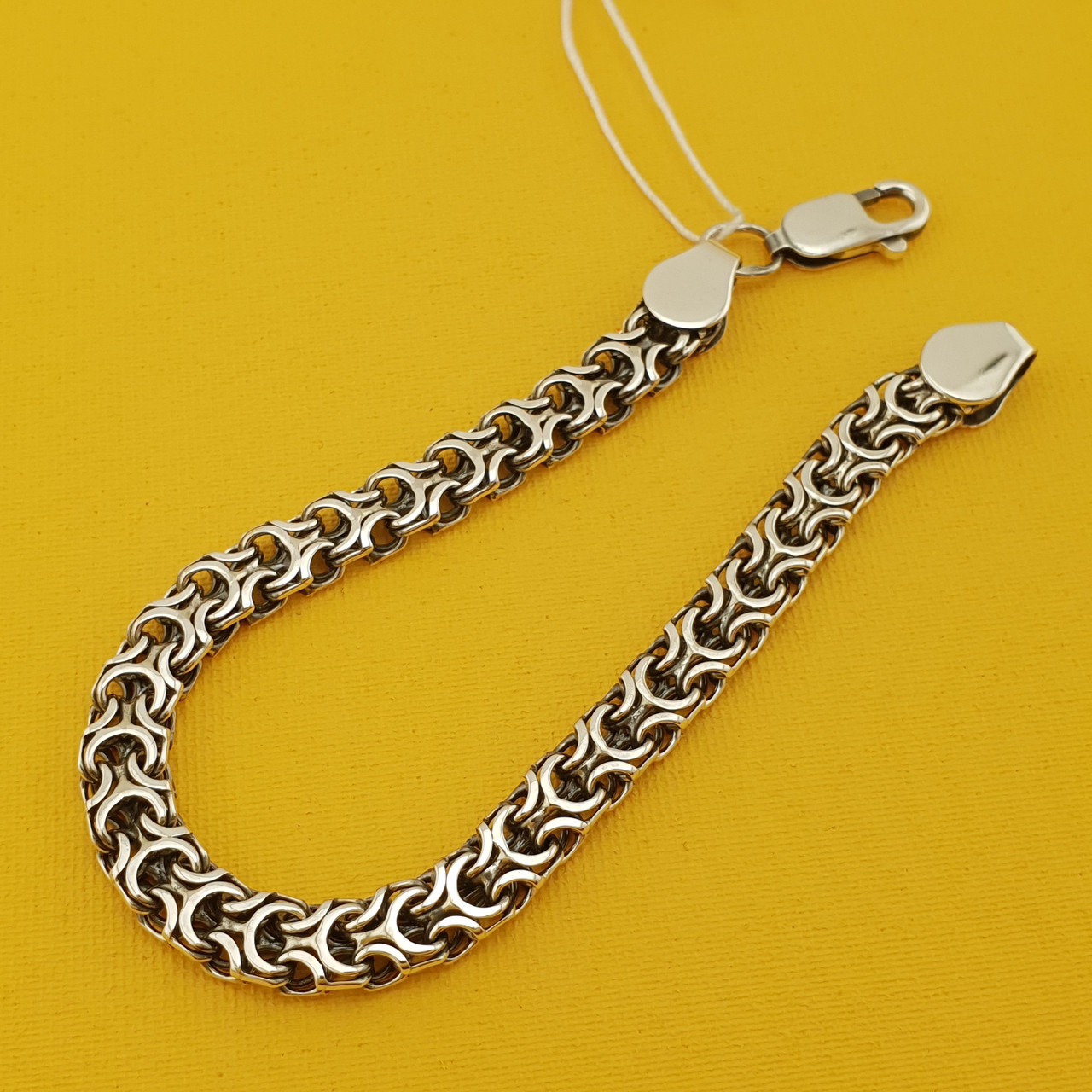 Чоловічий срібний браслет Рамзес (Кардинал). Ширина 7,5 мм. Браслет срібло 925 19 см, фото 1