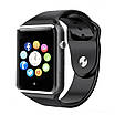 Смарт-годинник Smart Watch A1 розумний електронний зі слотом під sim-карту + карту пам'яті micro-sd. Колір: чорний, фото 6