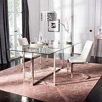 Дизайнерский Обеденный стол из Нержавеющей Стали в стиле Лофт Loft