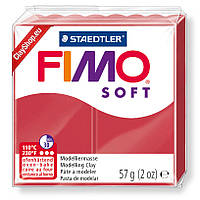 Полімерна глина пластика Фімо СОФТ Fimo Soft червоний 26 - 56гр