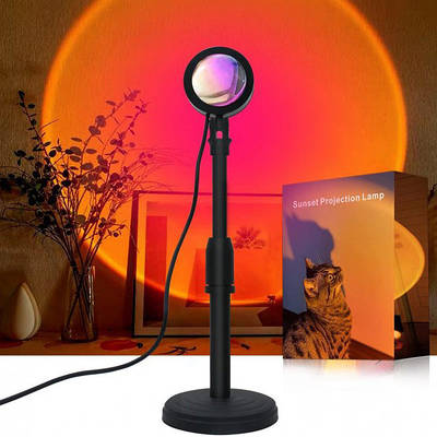 Лампа Атмосферна Проекційний Світильник ЗАМОВЛЕННЯ Atmosphere Sunset Lamp ефект веселки, Лампа ефект сонця