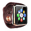 Смарт-годинник Smart Watch A1 розумний електронний зі слотом під sim-карту + карту пам'яті micro-sd. Колір: золотий, фото 3
