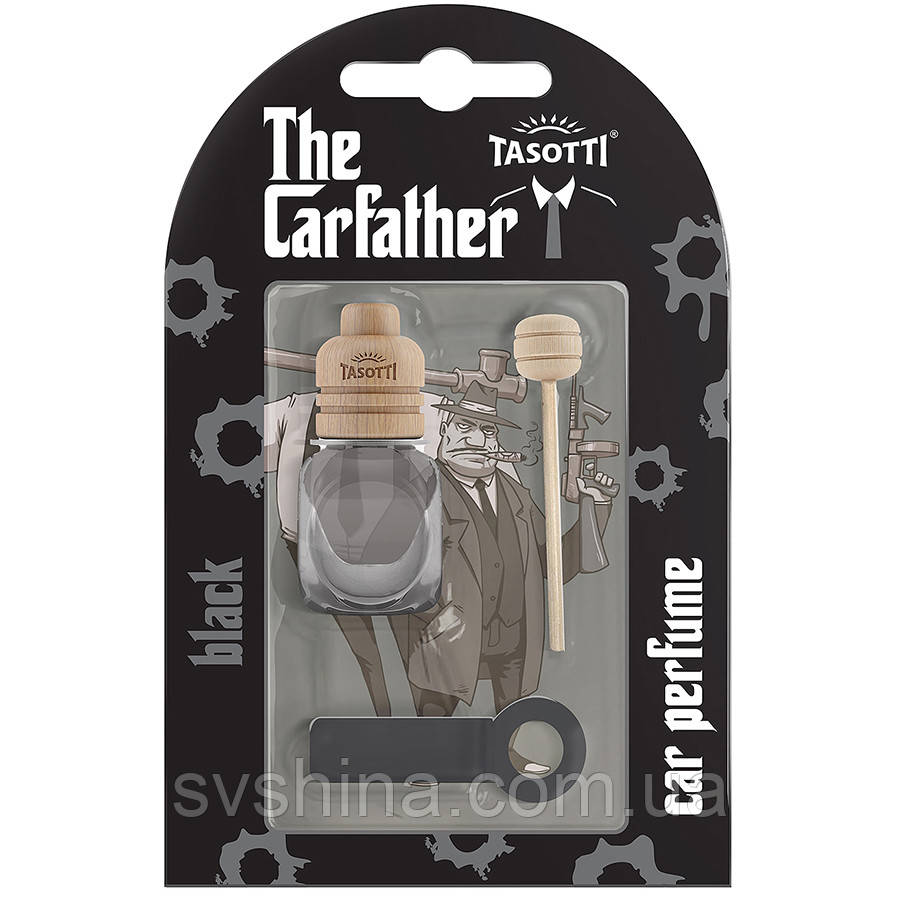 Ароматизатор рідкий на дефлектор (обдув) Tasotti The CarFather Black (Чорний) 7ml