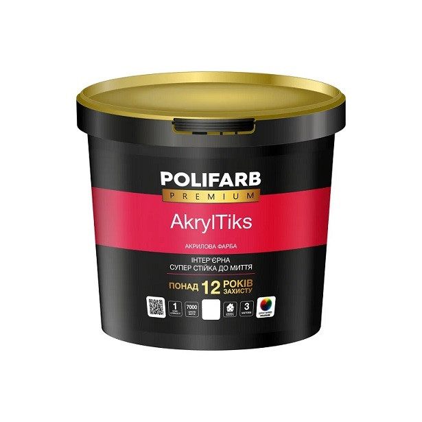 Акрилтікс фарба 1,4 кг (Поліфарб), фото 1