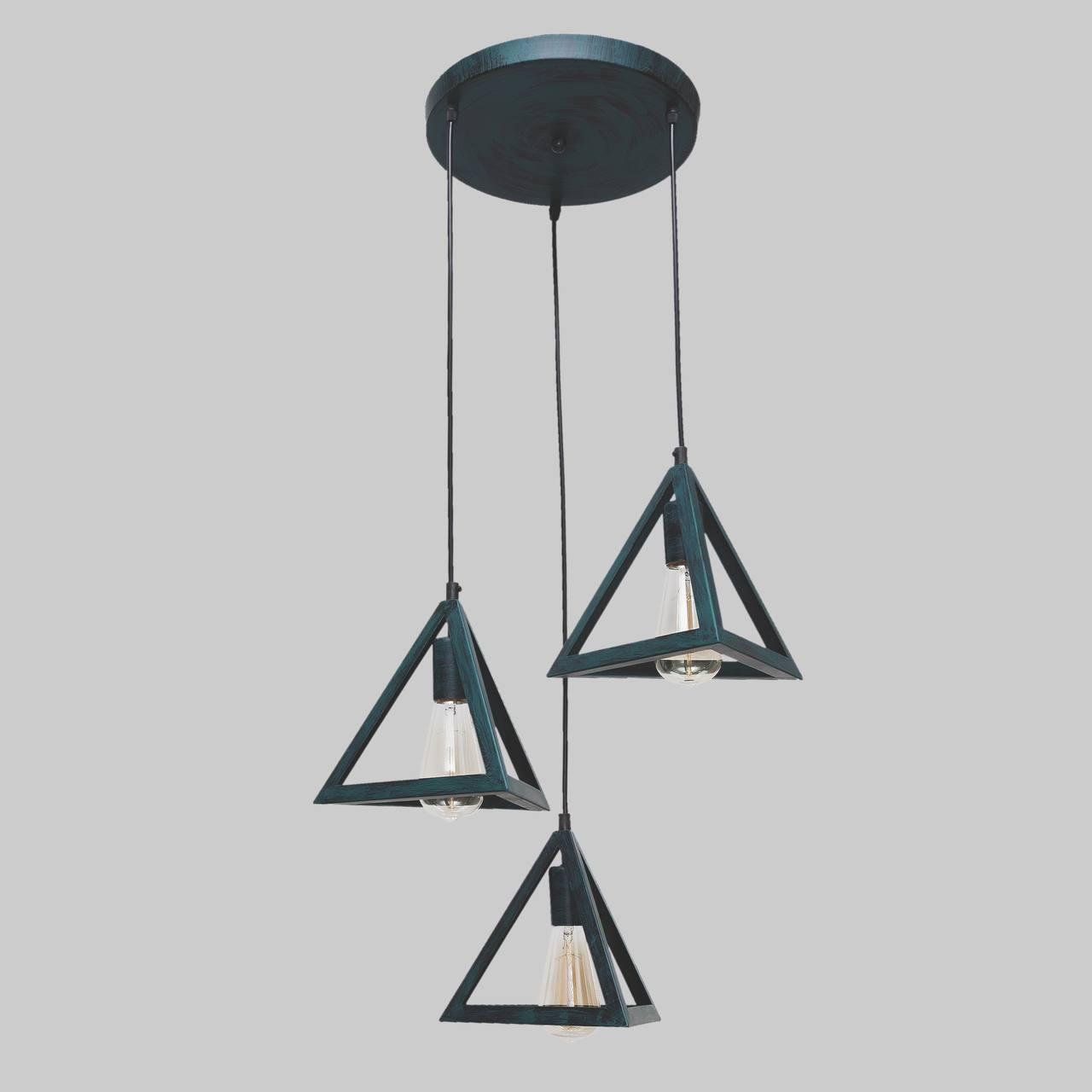 Люстра кольору оксид міді з 3-пірамід (56-PR220F-3 GX (300))