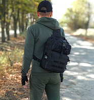 Тактический рюкзак через плечо ВСУ тактическая сумка рюкзак олива через плечо военный патрульный рюкзак ВСУ
