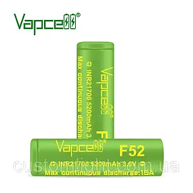 Акумулятор Vapcell F52 21700 5200mah