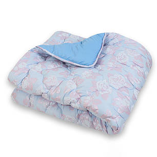 Демісезонна стьобана Євро ковдра 195х215 см мікрофібра / холофайбер двосторонна гіпоалергенна, фото 1