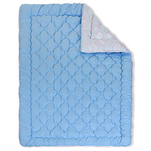 Демісезонна стьобана Євро ковдра 195х215 см мікрофібра / холофайбер двосторонна гіпоалергенна, фото 2