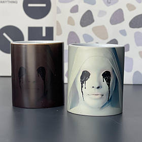 Чашка - хамелеон "Історія жахів", мікс, Кружка керамическая хамелеон "История ужасов"