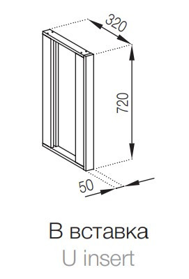 Верхня вставка 5 см Пілястра Марго МДФ 1кат., фото 1