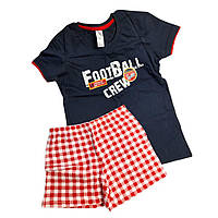 Бавовняна піжама для хлопчика шорти з футболкою Envie Football 7-8 років