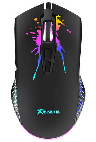 Ігрова миша комп'ютерна XTRIKE ME GM-215 для геймерів з RGB підсвічуванням, фото 1