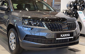 Дефлектор капоту (мухобійка) SKODA Karoq 2017- (шкода карог) SIM