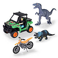 Ігровий набір Dickie Toys Пошук динозаврів з баггі та мотоциклом (3834009)