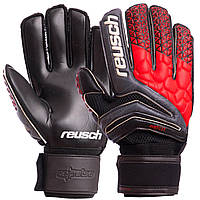 Перчатки вратарские с защитой пальцев REUSCH FB-915 (размер 10, черный-красный)
