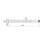 Шланг для підключення змішувача KRONER зв-вн M10x1/2" 100 см 136604 CV023691, фото 3