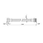 Шланг гнучкий для підключення води KRONER зв-вн 1/2"x1/2" 120 см 137000 CV023674, фото 3
