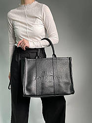 Жіноча сумка Марк Джейкобс чорна Marc Jacobs Black Big Tote Bag Black Leather