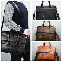 Чоловіча сумка для ноутбука Jeep еко шкіра портфель для планшета документів папок А4