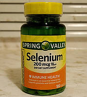 Селен Spring Valley Selenium 200 mcg 100 таблеток селениум