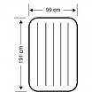 Матрац надувний одномісний Intex 99х191х25 см + ручний насос + подушка, фото 2