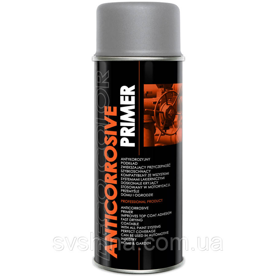 Антикорозійний аерозольний ґрунт DecoColor, сірий, 400ml