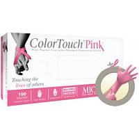 Перчатки ColorTouch латексные розовые Pink 100шт XS 100 шт USA 16-2370