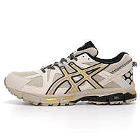 Мужские / женские кроссовки Asics Gel-Kahana 8 Beige Gold Black, бежевые унисекс кроссовки асикс гель кахана 8