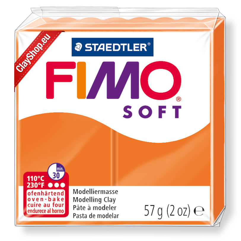 Полімерна глина пластика Фімо Fimo Soft мандарин 42 - 56гр