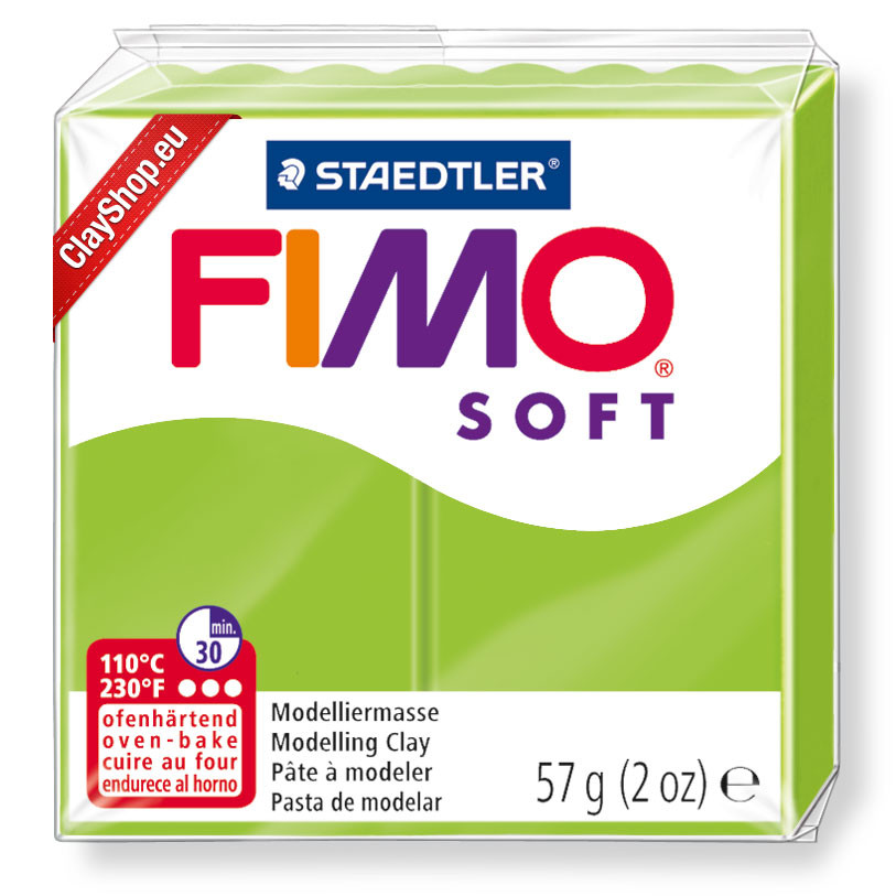 Полімерна глина пластика Фімо Софт Fimo Soft зелене яблуко 50 - 57 г