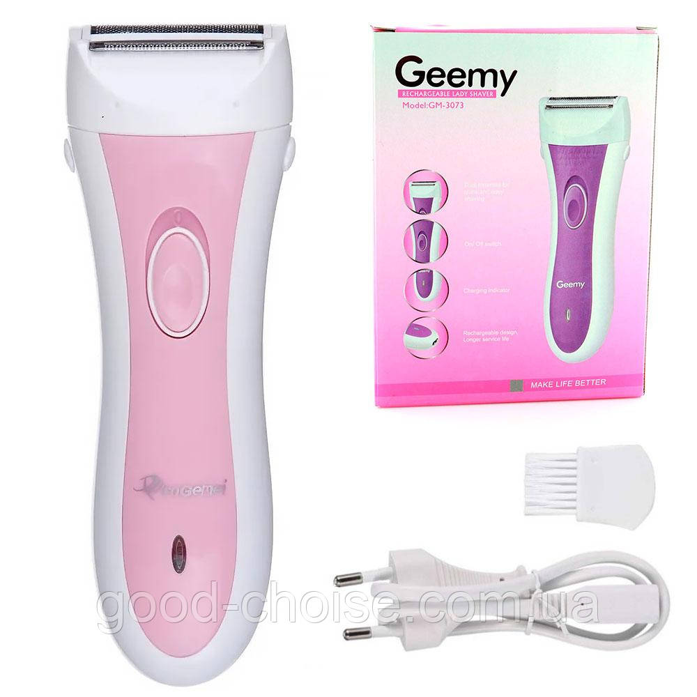 Тример жіночий GM-3073, 3 Вт / Бездротова електробритва для тіла / Бритва електрична, фото 1