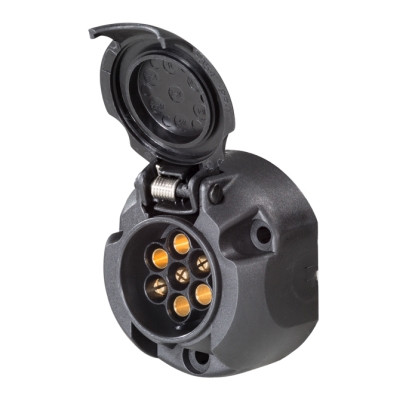Розетка до причепа 7 контактна HELLA 7 PIN 12V 16A, фото 1