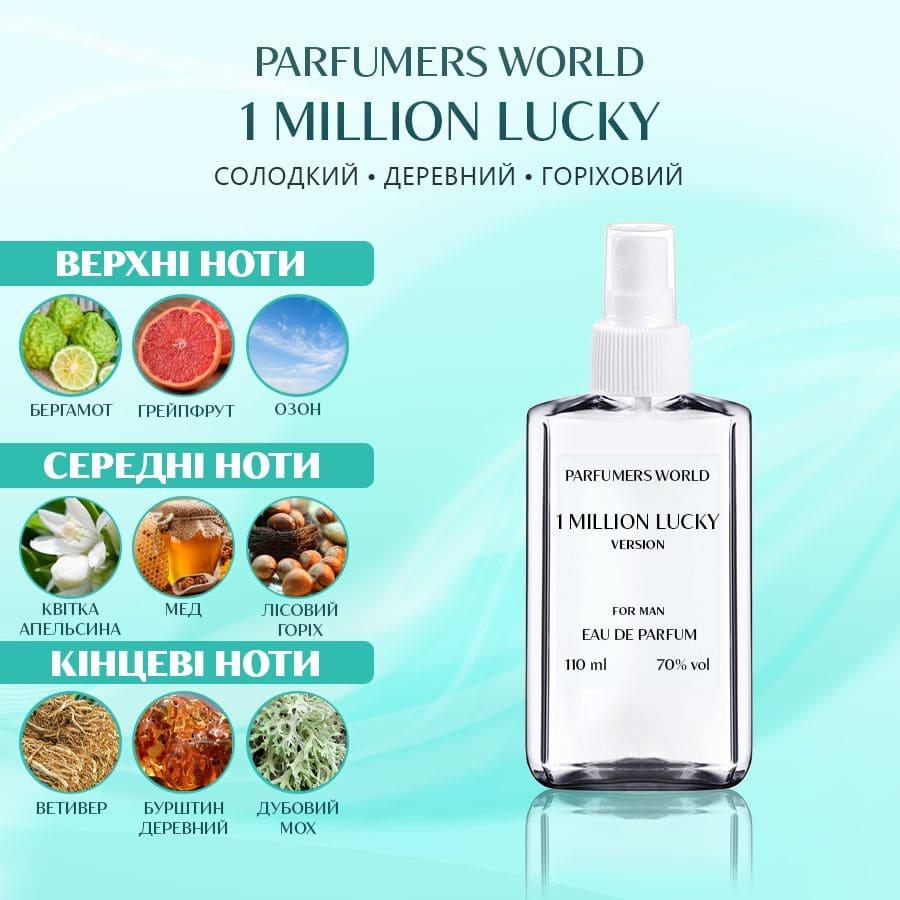 Духи Parfumers World 1 Million Lucky Мужские 110 ml - фото 2 - id-p1555813932