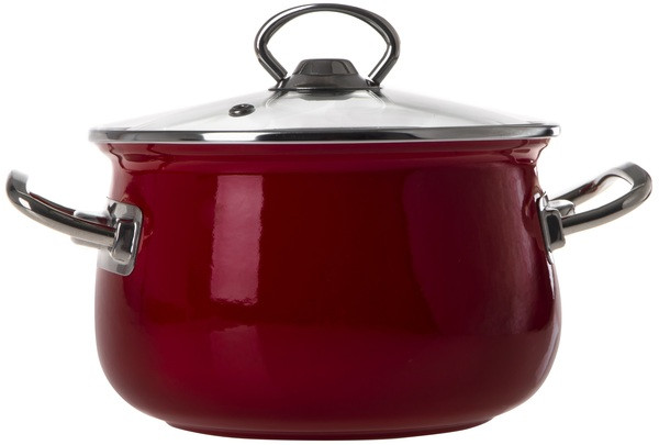 Каструля INFINITY SCE-P450 /люкс/cк.кр/24 см / 6.5 л /Red